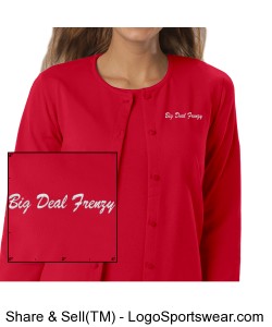 Ladies Long Sleeve Button Front Cardigan Design Zoom